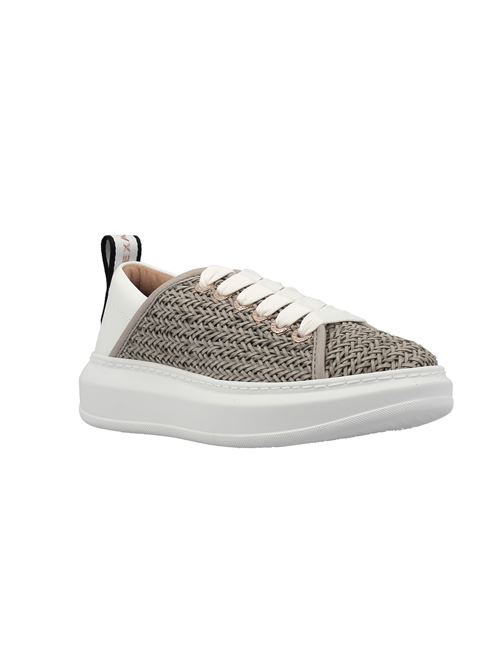 Wembley sneakers da donna in raffia tortora ALEXANDER SMITH | E2D16YWTX